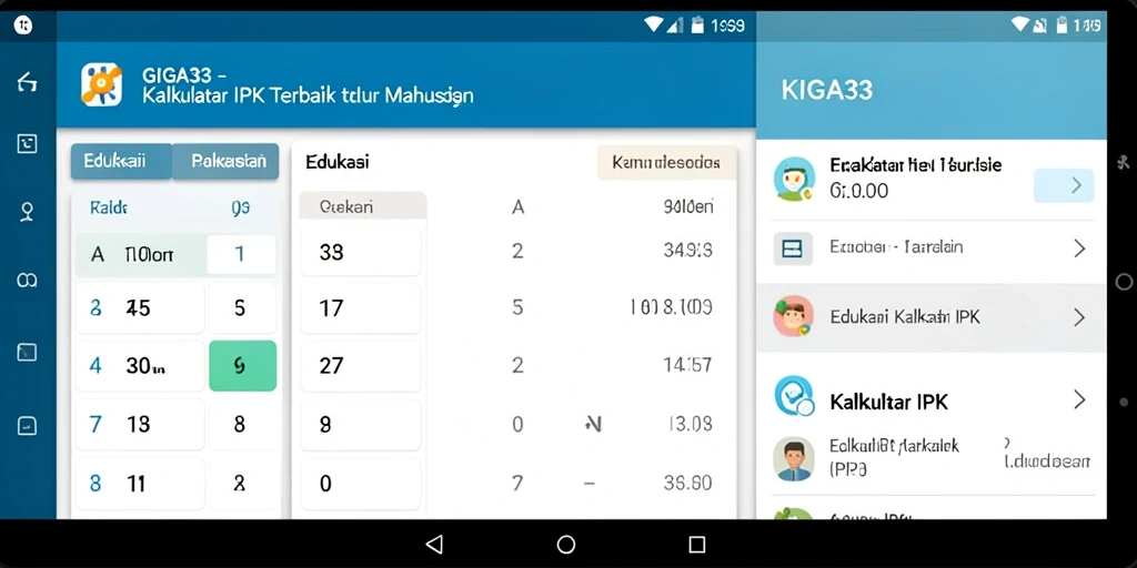Tampilan antarmuka GIGA33 untuk kalkulasi IPK yang sederhana dan efektif.