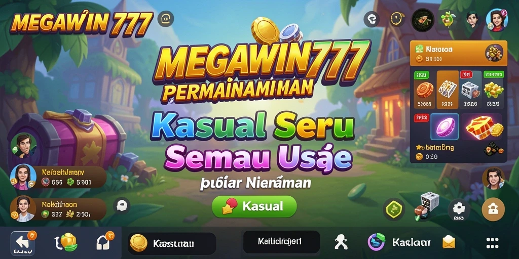 Tampilan antarmuka <strong>MEGAWIN777</strong> yang menarik dan intuitif.