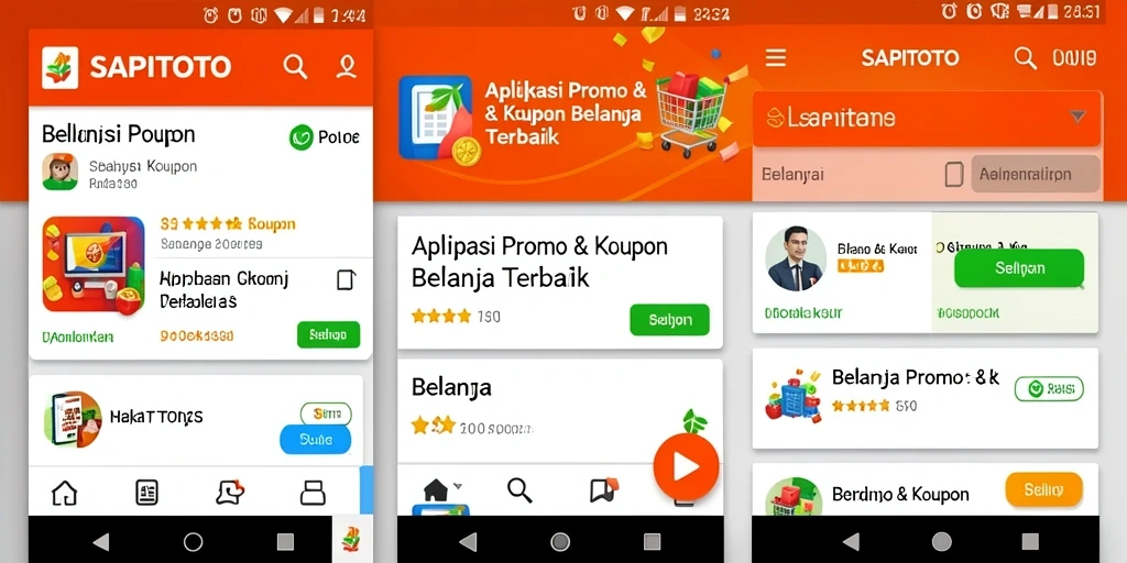 Antarmuka SAPITOTO yang menarik dan informatif untuk promo dan kupon.