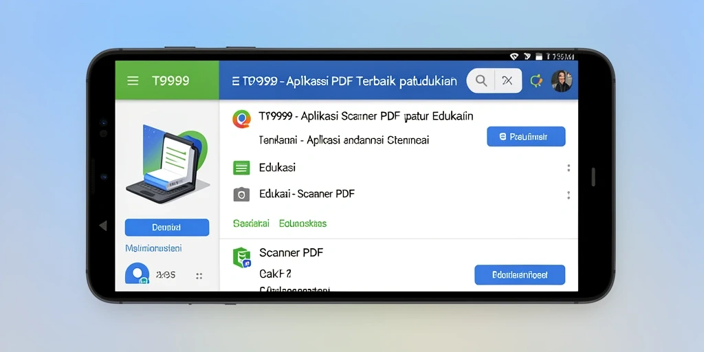 Tampilan antarmuka aplikasi T9999 untuk Scanner PDF.