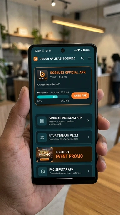 Tampilan halaman APK bosku33