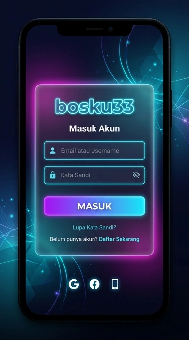 Tampilan halaman login bosku33