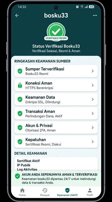 Tampilan kanal resmi bosku33